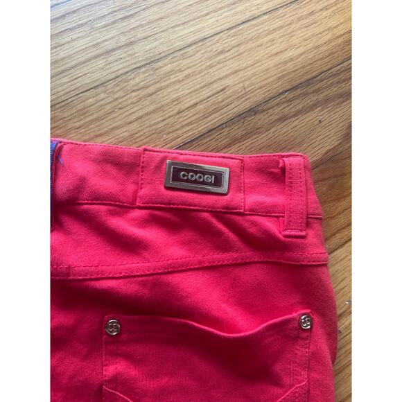 Coogi Red Stretch Skinny Jeans w/ Gold Hardware – Women’s 7/8 - Picture 9 of 11